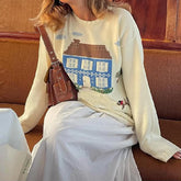 Country Home Printed Sweater